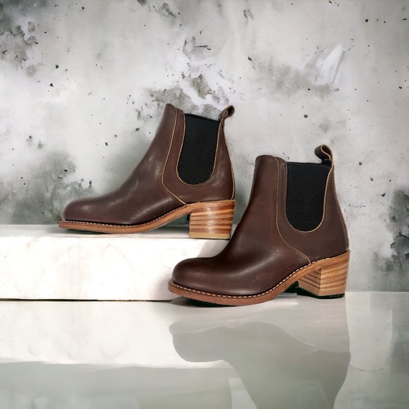 Red Wing Heritage Harriet Chelsea Ankle Boots Women 5 B Amber Harness Brown - Picture 3 of 10